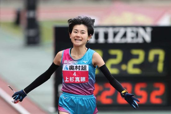 上杉真穂選手のゴールの瞬間