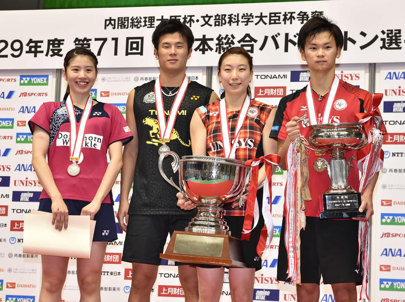 志田千陽選手の混合ダブルス時代の写真